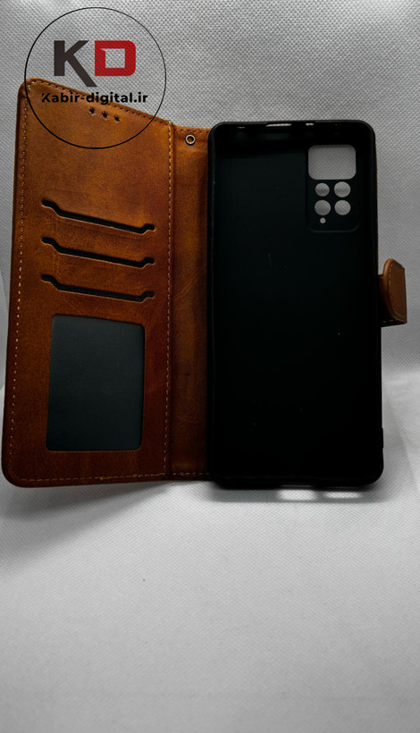 کاور کیفی کلاسوری چرمی Note 11 /Note11s/Note 12sشیائومی جاکارتی دار بند دار