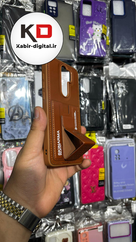 قاب گوشی Redmi Note 8 Pro شیائومی چرمی اورجینال پولو POLO جاکارتی دار مگنتی استندشو دور دوخت