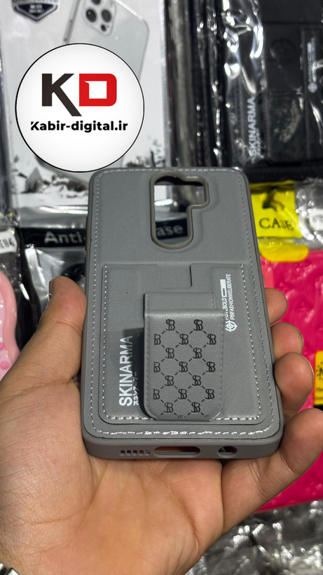 قاب گوشی Redmi Note 8 Pro شیائومی چرمی اورجینال پولو POLO جاکارتی دار مگنتی استندشو دور دوخت