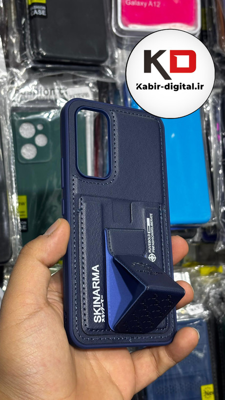 قاب گوشی Galaxy A73 سامسونگ چرمی اورجینال پولو POLO جاکارتی دار مگنتی استندشو دور دوخت