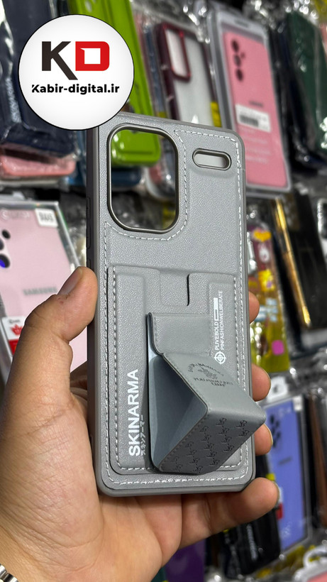 قاب گوشی Redmi Note 13 Pro Plus شیائومی چرمی اورجینال پولو POLO جاکارتی دار مگنتی استندشو دور دوخت