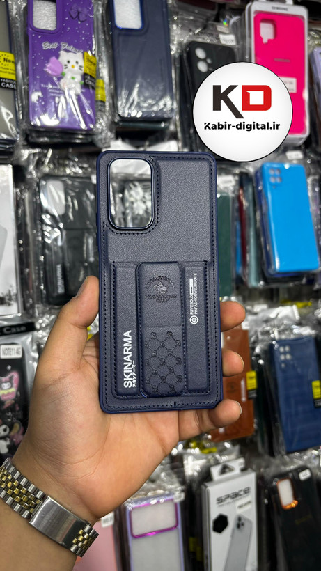 قاب گوشی Galaxy A54 سامسونگ چرمی اورجینال پولو POLO جاکارتی دار مگنتی استندشو دور دوخت