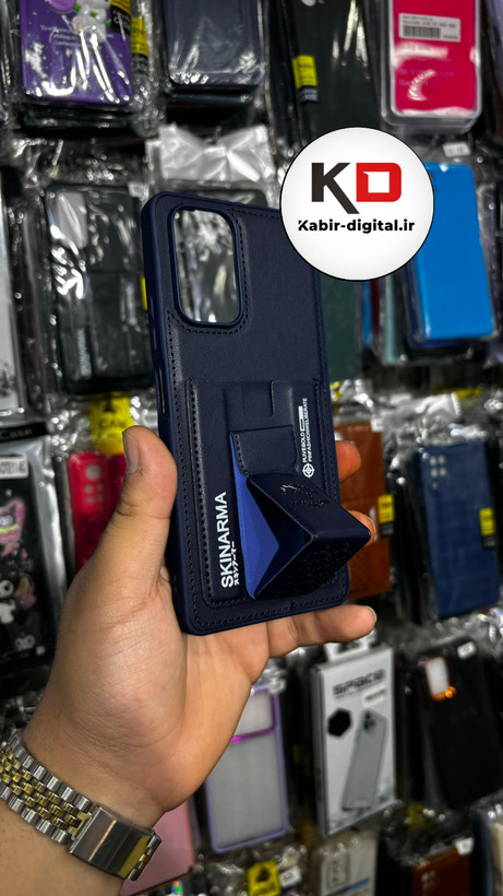 قاب گوشی Galaxy A54 سامسونگ چرمی اورجینال پولو POLO جاکارتی دار مگنتی استندشو دور دوخت