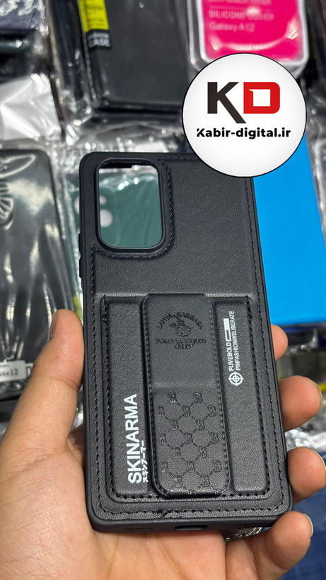 قاب گوشی Galaxy A54 سامسونگ چرمی اورجینال پولو POLO جاکارتی دار مگنتی استندشو دور دوخت