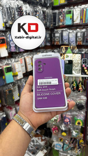 قاب گوشی Galaxy A36/A56 سامسونگ سیلیکونی پاک کنی اورجینال داخل پارچه ای محافظ لنز دار