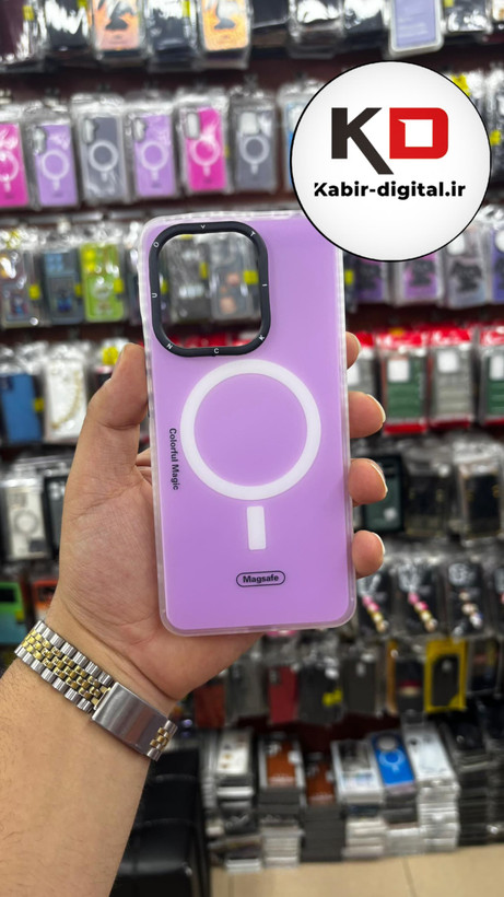 قاب گوشی Redmi Note 13 4G شیائومی هارد طرح مگ سیف لنز کرومی
