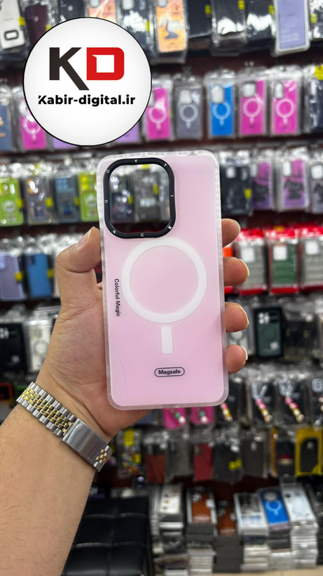 قاب گوشی Redmi Note 13 4G شیائومی هارد طرح مگ سیف لنز کرومی