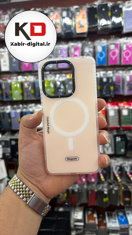 قاب گوشی Redmi Note 13 4G شیائومی هارد طرح مگ سیف لنز کرومی