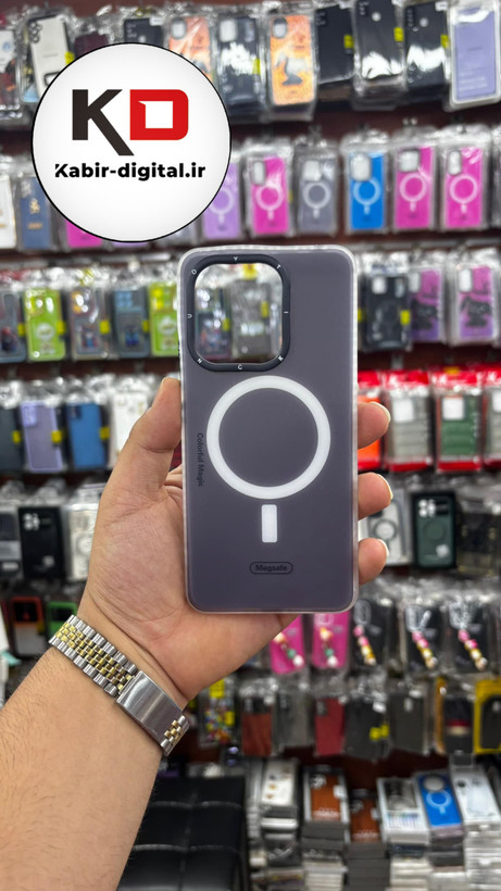 قاب گوشی Redmi Note 13 4G شیائومی هارد طرح مگ سیف لنز کرومی