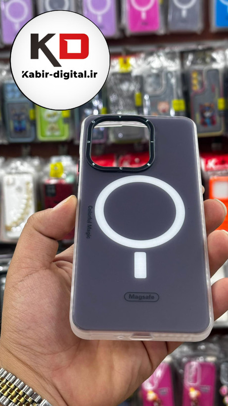 قاب گوشی Redmi Note 13 4G شیائومی هارد طرح مگ سیف لنز کرومی