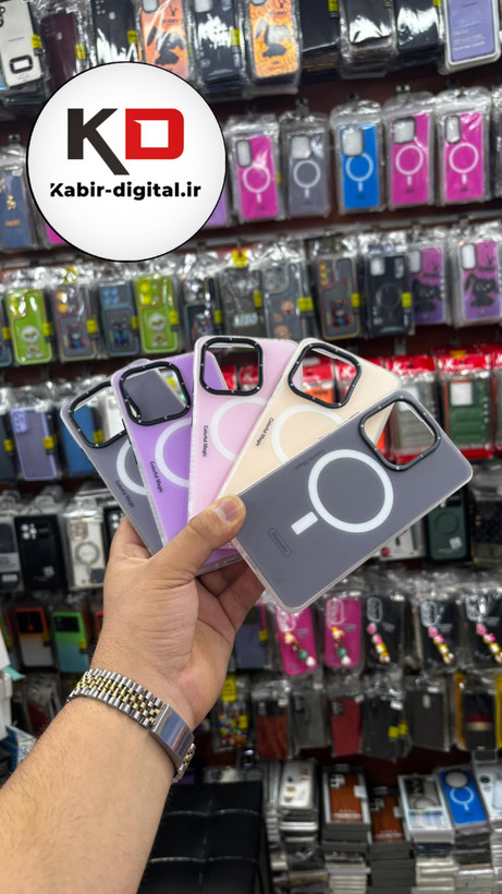 قاب گوشی Redmi Note 13 4G شیائومی هارد طرح مگ سیف لنز کرومی