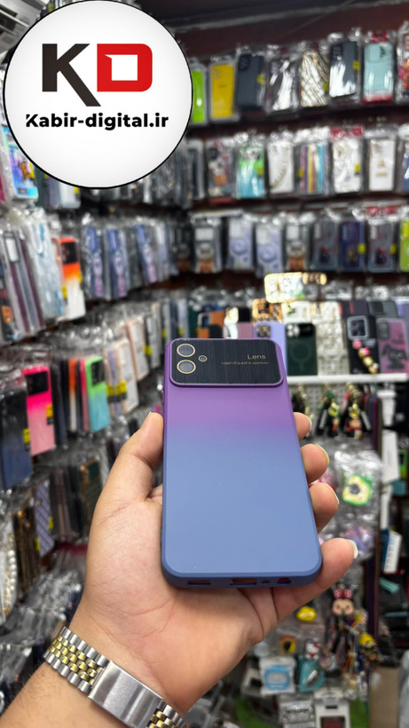 قاب گوشی Galaxy A04E سامسونگ سیلیکونی Camera Lens اورجینال محافظ لنز دار شیشه ای