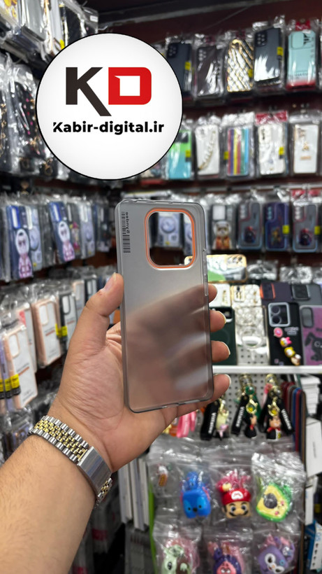 قاب لاین نارنجی مناسب گوشی Note 14 - مشکی خط های نارنجی