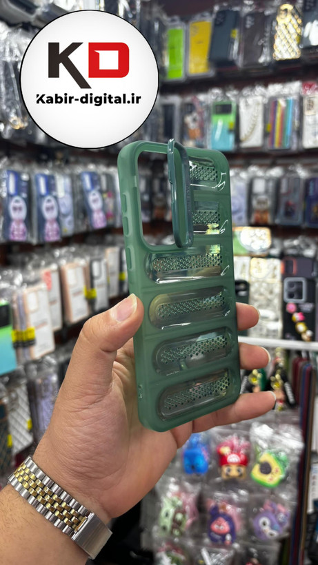 قاب پافر توری دار ژله ای استندشو سامسونگ Galaxy A55