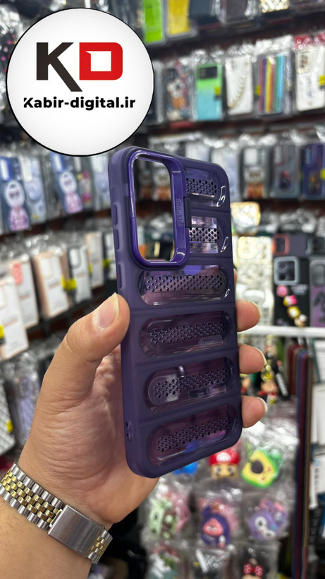 قاب پافر توری دار ژله ای استندشو سامسونگ Galaxy A55