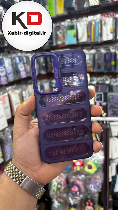 قاب پافر توری دار ژله ای استندشو سامسونگ Galaxy A55