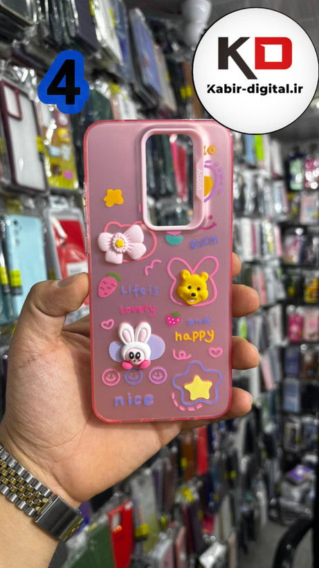 قاب گوشی Redmi Note 8 Pro شیائومی سیلیکونی عروسکی برجسته Good Luck محافظ لنز دار