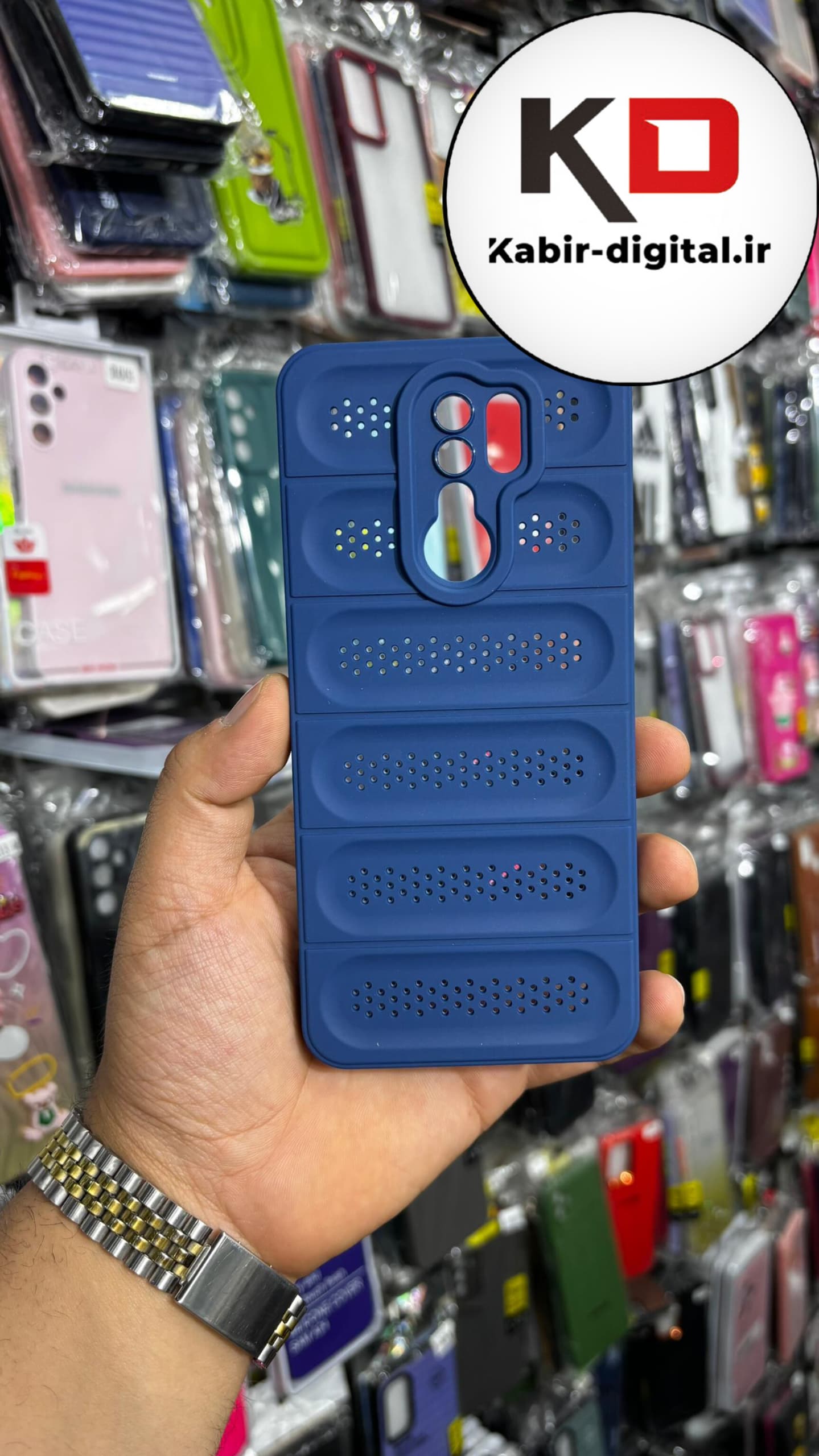 قاب گوشی Redmi 9شیائومی سیلیکونی پافر PC توری زیر بسته محافظ لنز دار آبی