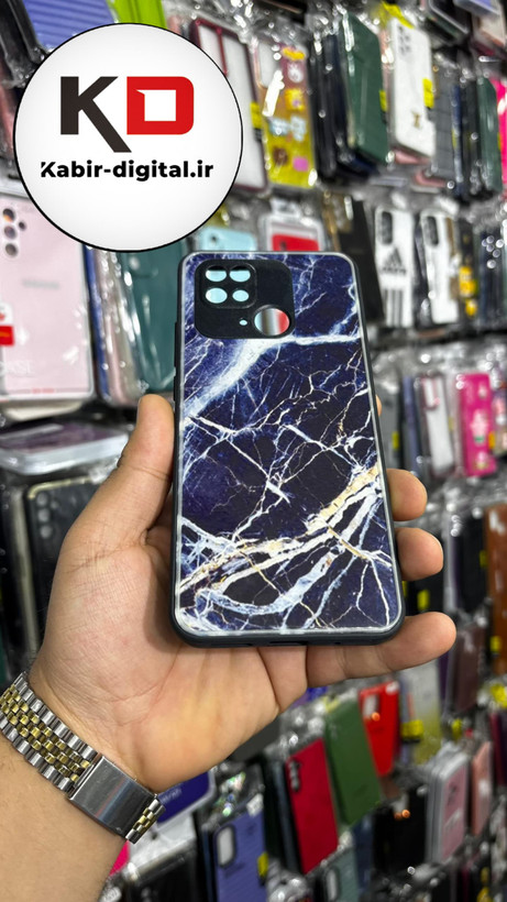 قاب گوشی Redmi 9C شیائومی طرح سنگ و اکلیل مشکی