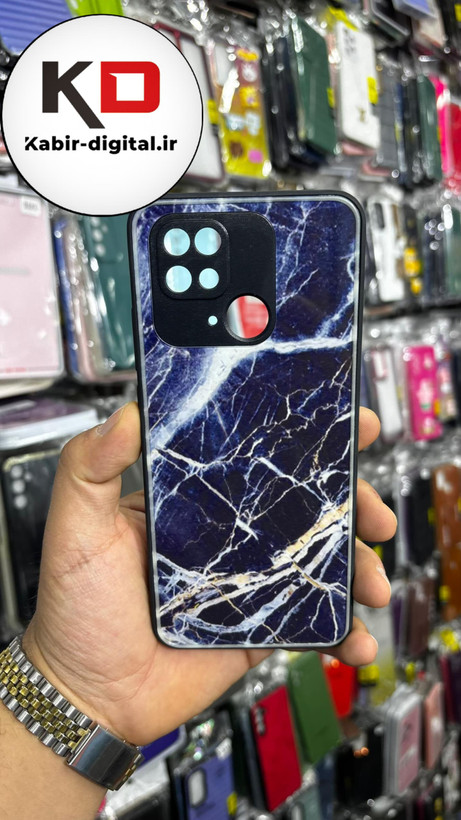 قاب گوشی Redmi 9C شیائومی طرح سنگ و اکلیل مشکی
