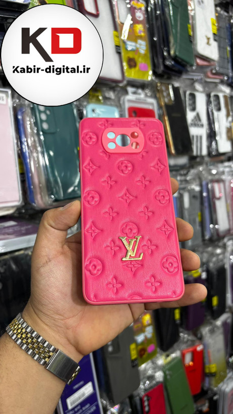 کاور مدل لویی ویتون طرح بالشتی مناسب برای گوشی موبایل شیائومی POCO X3 PRO / POCO X3 صورتی پررنگ