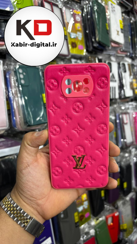 کاور مدل لویی ویتون طرح بالشتی مناسب برای گوشی موبایل شیائومی POCO X3 PRO / POCO X3 صورتی پررنگ