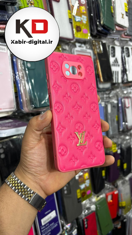 کاور مدل لویی ویتون طرح بالشتی مناسب برای گوشی موبایل شیائومی POCO X3 PRO / POCO X3 صورتی پررنگ