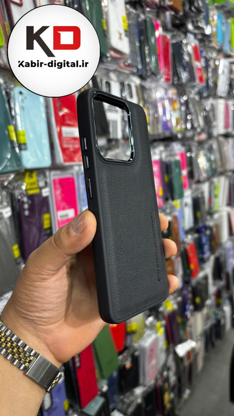 قاب گوشی Redmi Note 12 4G شیائومی طرح چرمی کلاسیک HARD متال کیس Puloka مشکی