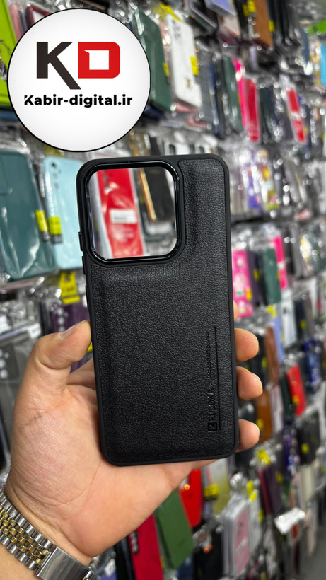 قاب گوشی Redmi Note 12 4G شیائومی طرح چرمی کلاسیک HARD متال کیس Puloka مشکی