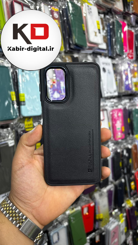قاب گوشی Galaxy A13 سامسونگ طرح چرمی کلاسیک HARD متال کیس Puloka مشکی