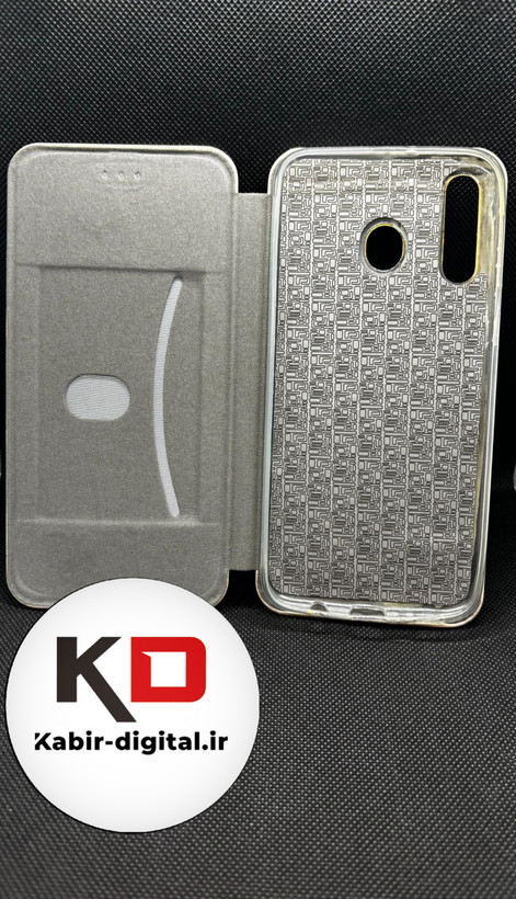 کیف مگنتی گوشی Galaxy M30 سامسونگ طرح چرم کتابی مشکی