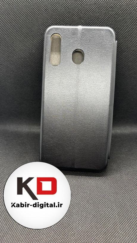کیف مگنتی گوشی Galaxy M30 سامسونگ طرح چرم کتابی مشکی