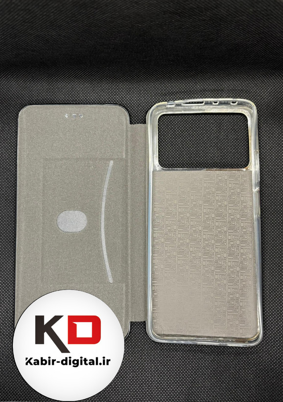 کیف مگنتی گوشی Poco X4 Pro شیائومی طرح چرم کتابی مشکی