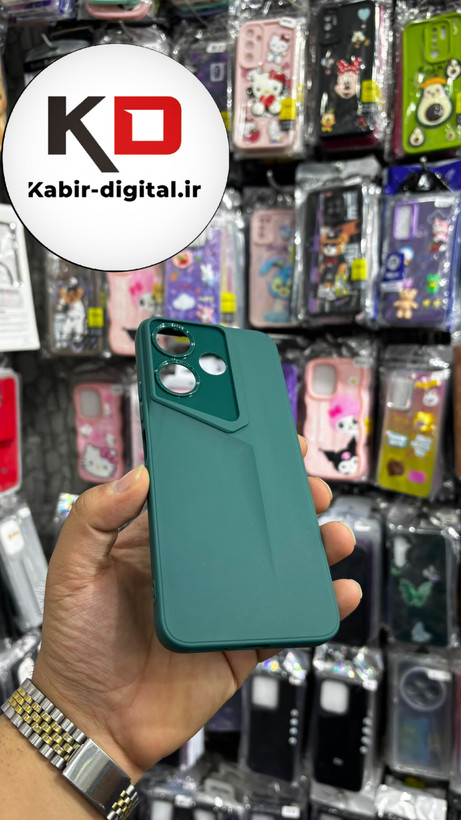 قاب گوشی Redmi 13شیائومی سری Porsche Design پورش دیزاین Hard LUXURY محافظ لنز دار سبز