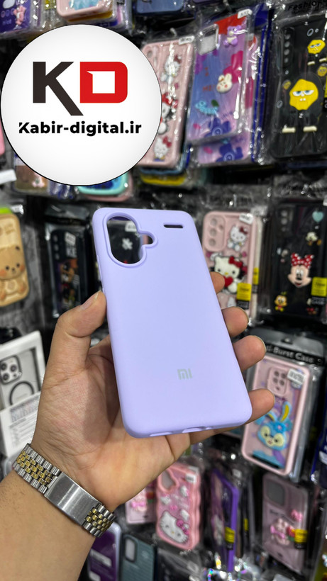قاب گوشی Redmi Note 13 Pro Plus شیائومی سیلیکونی اورجینال پاک کنی درجه یک زیربسته بنفش