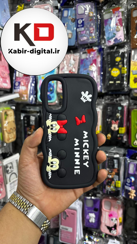 قاب گوشی Galaxy A14 سامسونگ طرح سیلیکونی ژله ای سولید SOLID منحنی سه بعدی برجسته عروسکی میکی موس