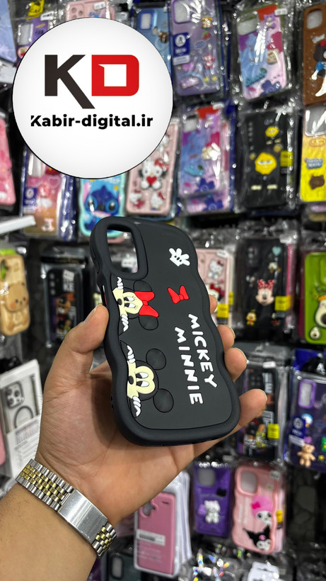 قاب گوشی Galaxy A14 سامسونگ طرح سیلیکونی ژله ای سولید SOLID منحنی سه بعدی برجسته عروسکی میکی موس