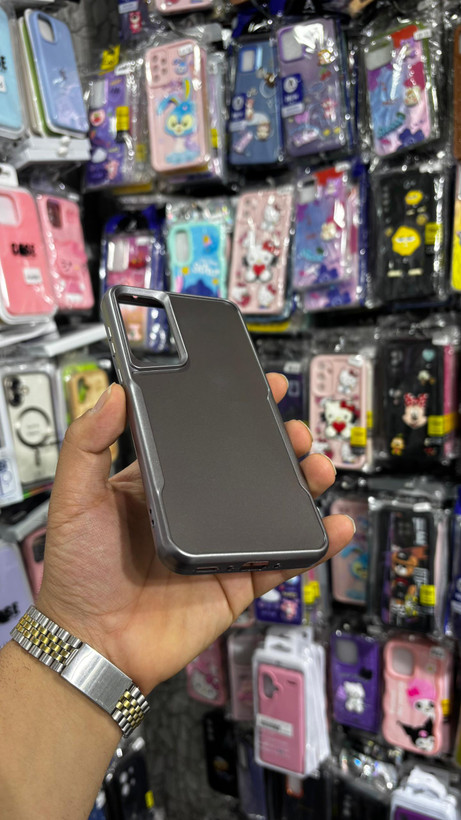 قاب گوشی Galaxy A55 سامسونگ New Zone سیلیکونی متالیک Sport نقره ایی