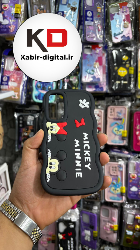 قاب گوشی Galaxy A55 سامسونگ طرح سیلیکونی ژله ای سولید SOLID منحنی سه بعدی برجسته عروسکی میکی موس