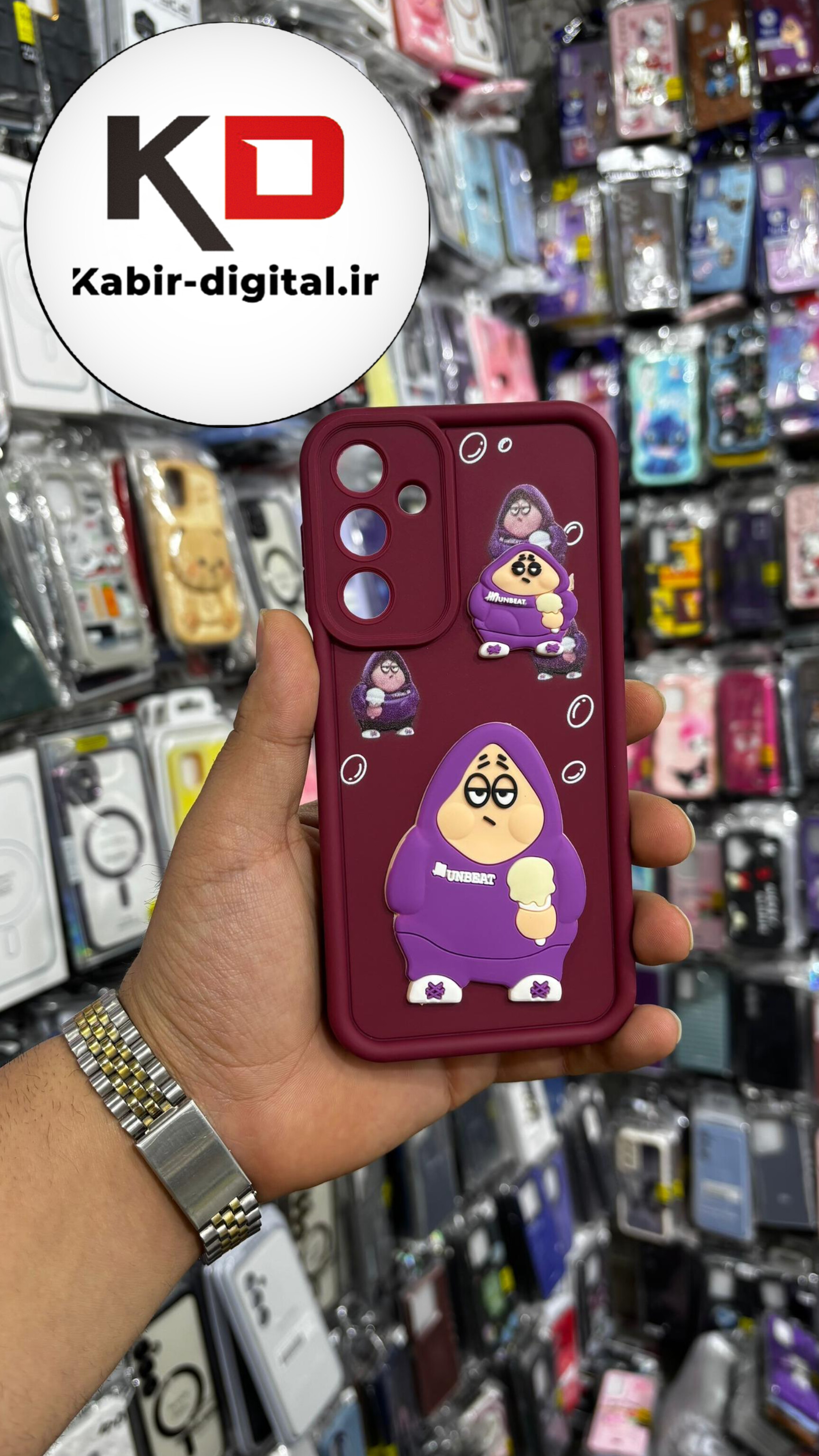 قاب گوشی Galaxy A16 سامسونگ طرح سیلیکونی ژله ای سولید SOLID سه بعدی برجسته عروسکی پاتریک محافظ لنزدار