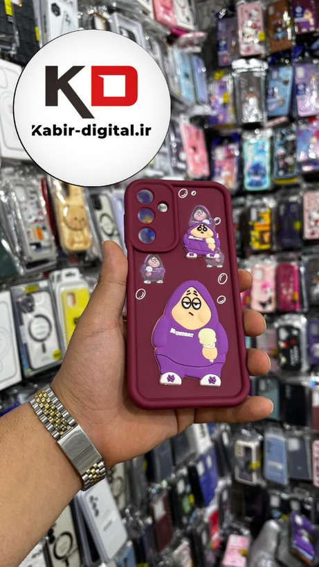 قاب گوشی Galaxy A16 سامسونگ طرح سیلیکونی ژله ای سولید SOLID سه بعدی برجسته عروسکی پاتریک محافظ لنزدار