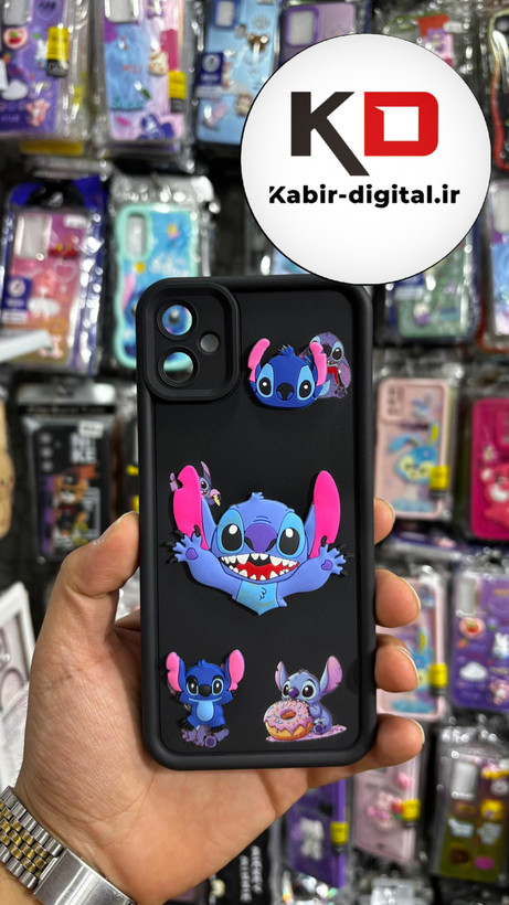 قاب گوشی Galaxy A05سامسونگ سیلیکونی Solid Case ضد ضربه عروسکی برجسته طرح استیج محافظ لنز دار