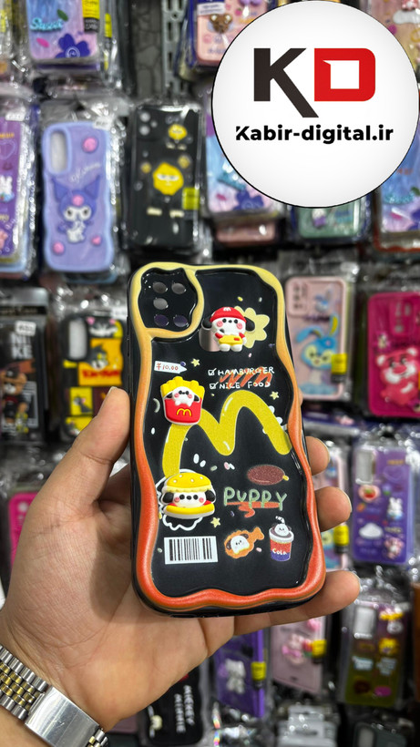 قاب گوشی Galaxy A21s سامسونگ سیلیکونی سولید SOLID منحنی سه بعدی برجسته عروسکی محافظ لنز دار