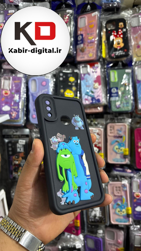 قاب گوشی Galaxy A10s سامسونگ طرح سیلیکونی ژله ای سولید SOLID سه بعدی برجسته عروسکی سالیوان محافظ لنزدار