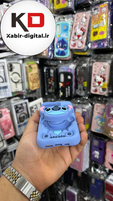 قاب گوشی iPhone 14 Pro - iPhone 15 Pro آیفون سیلیکونی پاک کنی پاپ سوکت دار طرح استیج Stitch