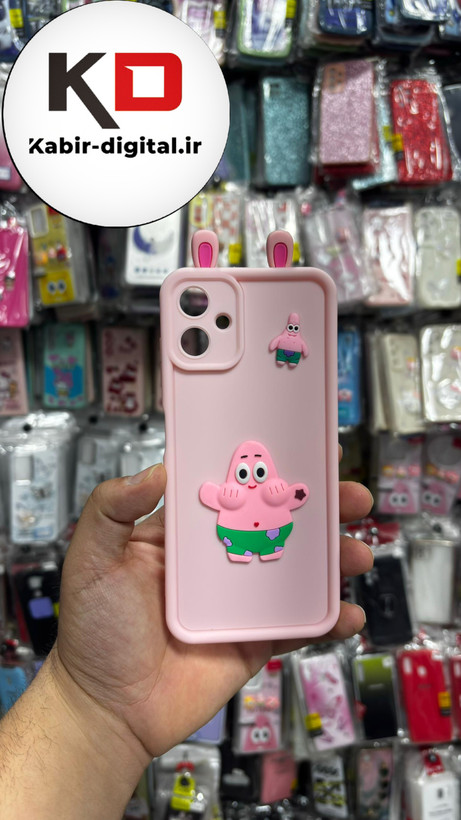 قاب گوشی Galaxy A06 سامسونگ طرح سیلیکونی ژله ای سولید SOLID سه بعدی برجسته عروسکی پاتریک محافظ لنزدار