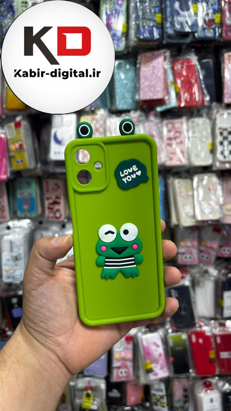 قاب گوشی Galaxy A06 سامسونگ طرح سیلیکونی ژله ای سولید SOLID سه بعدی برجسته عروسکی غورباقه محافظ لنزدار