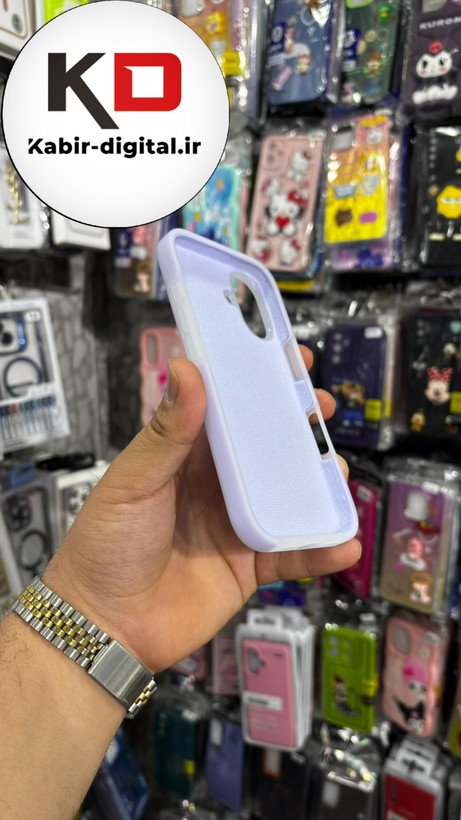 قاب گوشی iPhone 16 آیفون Q Series اورجینال سیلیکونی رنگ پاستلی بنفش