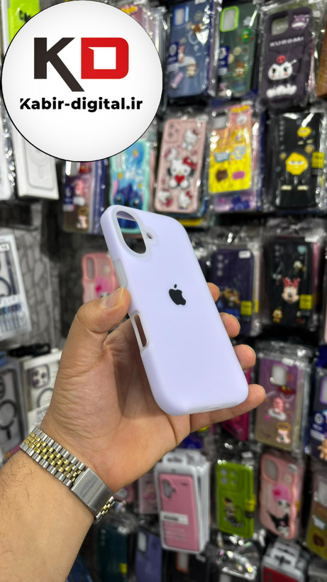 قاب گوشی iPhone 16 آیفون Q Series اورجینال سیلیکونی رنگ پاستلی بنفش