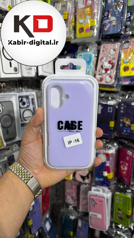 قاب گوشی iPhone 16 آیفون Q Series اورجینال سیلیکونی رنگ پاستلی بنفش